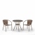 Комплект плетеной мебели из искусственного ротангаT282ANT/Y137C-W56 Light brown Комплект плетеной мебели из искусственного ротангаT282ANT/Y137C-W56 Light brown
